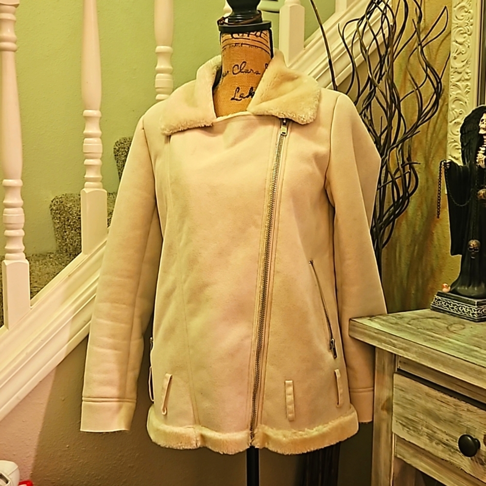 Faux lamb skin jacket